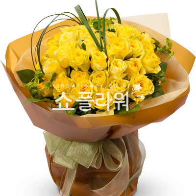 노랑장미꽃다발2