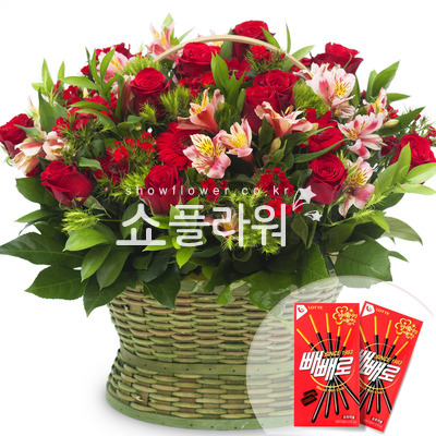 빼빼로 데이 꽃바구니