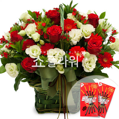 빼빼로데이 기념 혼합꽃바구니