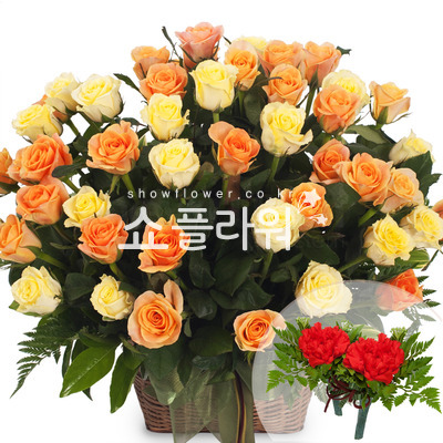 장미혼합바구니2(코사지별도)