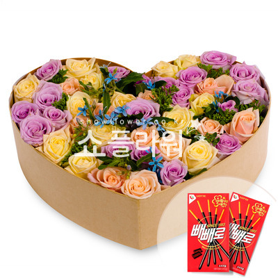 장미혼합 빼빼로상자