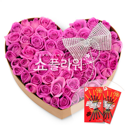 분홍장미박스(빼빼로데이)
